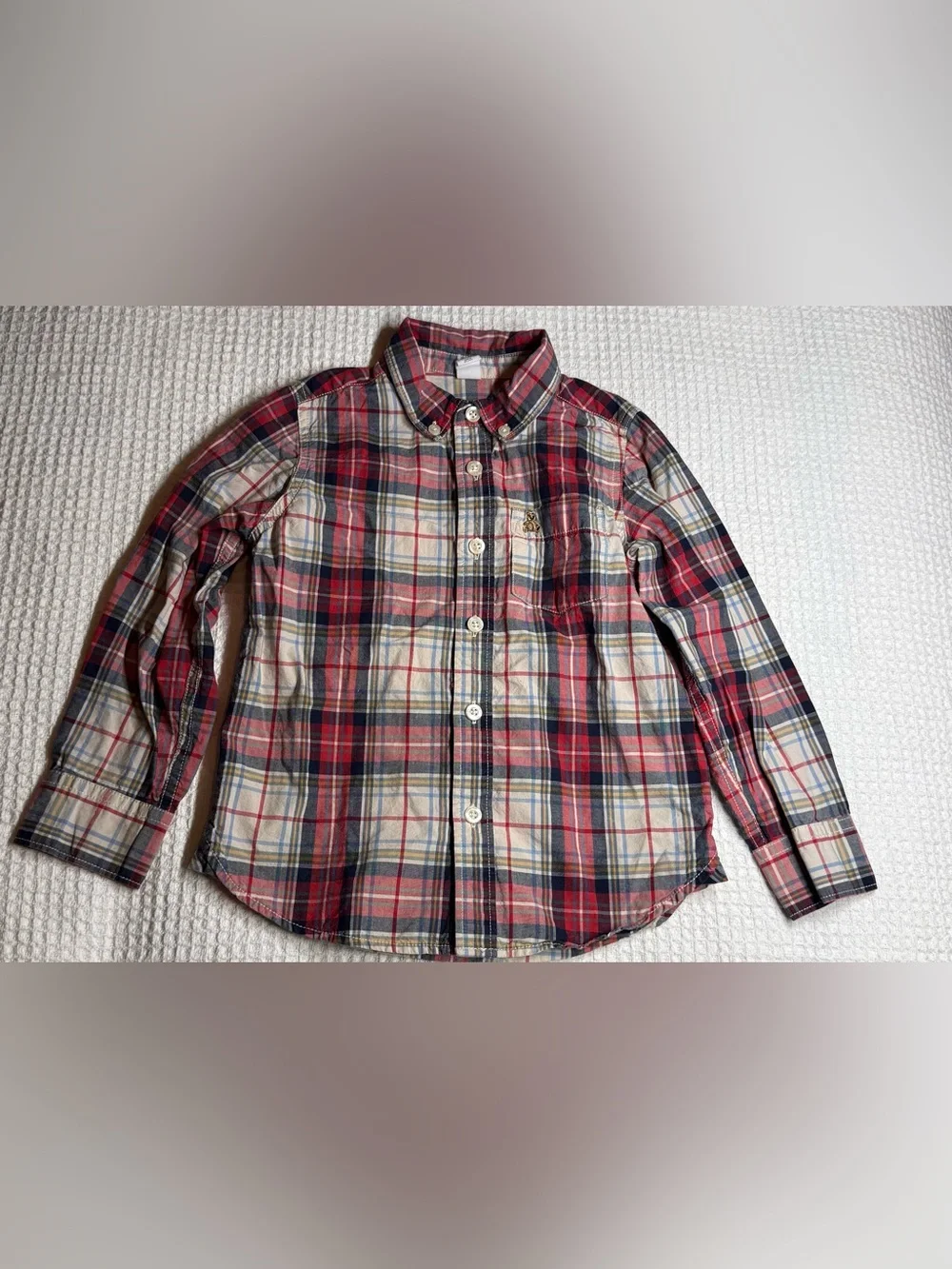GAP Red Plaid Button-Down Shirt